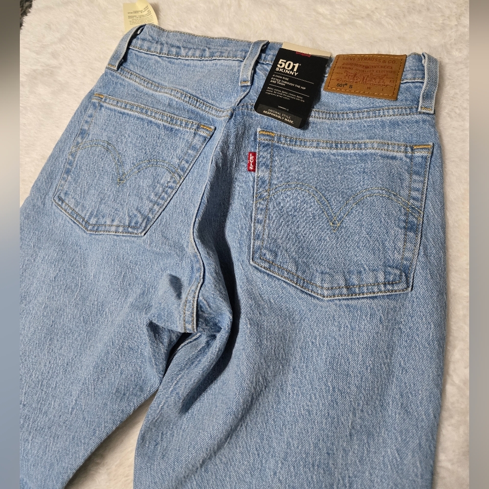 Levi's Jeans Skinny High Rise Brand New 25 x 28 - Picture 8 of 9